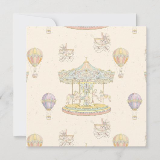 "Sprookjesachtig  pretpark" Uitnodiging (Achterkant)