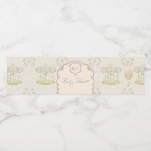 Sprookjesachtig  pretpark waterfles etiket (Enkel label)