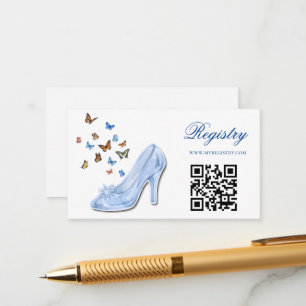 Sprookjesachtig prinsesselijk bruiloftsregister QR Informatiekaartje