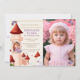 Sprookjesachtig Prinsessenkasteel Eerste Verjaarda Kaart