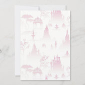  Sprookjesachtig Roze Kasteel eenhoorn Prinses Ver Kaart (Achterkant)