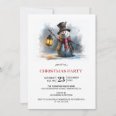Sprookjesachtig Sneeuwman Kerstfeest Kaart (Voorkant)