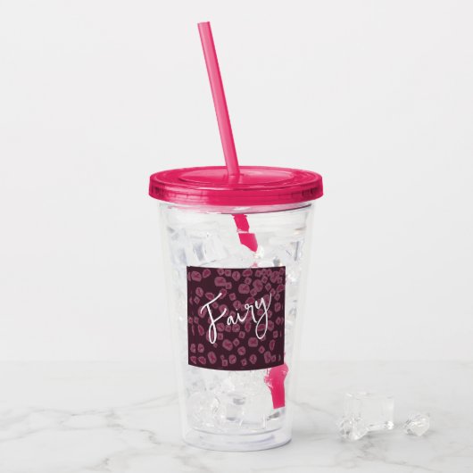 sprookjesachtig te personaliseren acryl drinkbeker (Voorkant ijs)