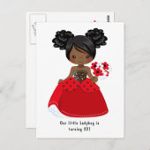 Sprookjesachtig verjaardagsfeestje voor Zwarte Pri Briefkaart (Voorkant / Achterkant)