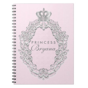 Sprookjesachtig vintage roze prinses notitieboek j