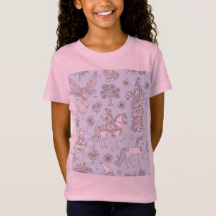 Sprookjesachtig Wonderland – Delicate Lijn Kunst T-shirt
