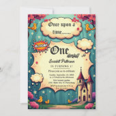 Sprookjesachtige 1e Verjaardag 'Eens Upon A Time W Kaart (Voorkant)