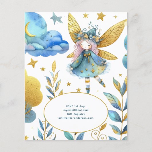 Sprookjesachtige 1e verjaardag Fairytale Fairycore (Achterkant)