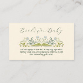 Sprookjesachtige Baby shower Boeken voor Baby Inse Informatiekaartje