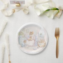 Sprookjesachtige Baby Shower Muizen Baby Borrel Papieren Bordje