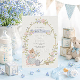 Sprookjesachtige Baby Shower Muizen Kaart