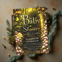 Sprookjesachtige betoverde fee rozen tuin baby sho