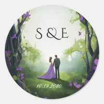 Sprookjesachtige Betoverde Tuin Trouwsticker