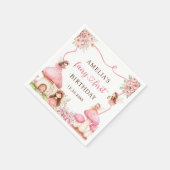 Sprookjesachtige Bloemenmeisjes 1e Verjaardagsfees Servet (Hoek)