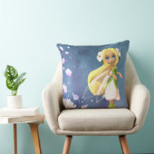 Sprookjesachtige bloemige kussenhoes met naam kussen (Stoel)