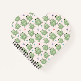 Sprookjesachtige Blush Waterverf Kikker Kinderkame Notitieboek