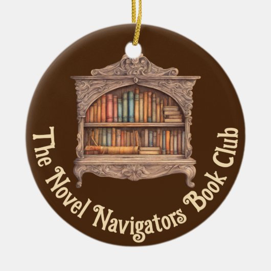 Sprookjesachtige boekenplank keramisch ornament (Voorkant)