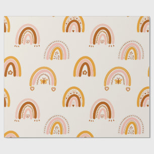 Sprookjesachtige Boho Regenbogen met Vlinders en H Cadeaupapier