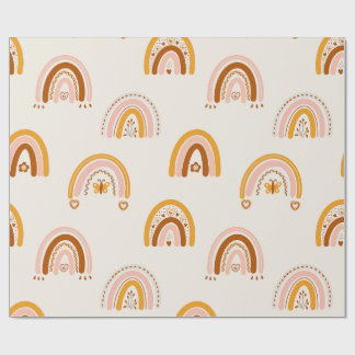 Sprookjesachtige Boho Regenbogen met Vlinders en H Cadeaupapier
