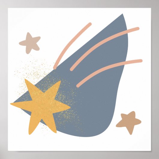 Sprookjesachtige boho vallende ster, poster (Voorkant)
