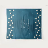 Sprookjesachtige Bokeh Slingerlichten Sluiers Brui Wandkleed (Voorkant (horizontaal))