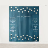 Sprookjesachtige Bokeh Slingerlichten Sluiers Brui Wandkleed (Voorkant)