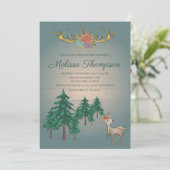 Sprookjesachtige bosdieren Baby Shower Kaart (Staand voorkant)