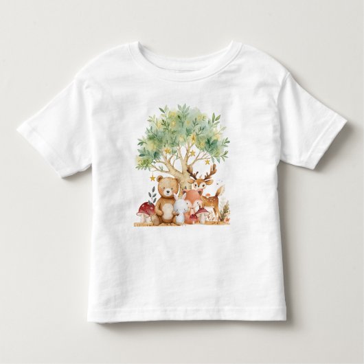 Sprookjesachtige bosdieren kinder shirts (Voorkant)