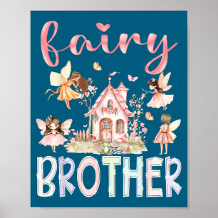 Sprookjesachtige Broer Magische Bloemige Grappige Poster