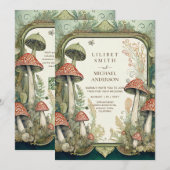 Sprookjesachtige bruiloft Fairycore Paddenstoelen  Kaart (Voorkant / Achterkant)