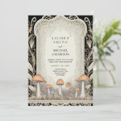 Sprookjesachtige bruiloft Fairycore Paddenstoelen  Kaart (Staand voorkant)