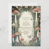 Sprookjesachtige bruiloft Fairycore Paddenstoelen  Kaart (Voorkant)