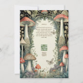 Sprookjesachtige bruiloft Fairycore Paddenstoelen  Kaart (Achterkant)