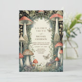 Sprookjesachtige bruiloft Fairycore Paddenstoelen  Kaart (Staand voorkant)