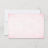 Sprookjesachtige bruiloft roze Sparkles & Crown RSVP Kaartje (Achterkant)