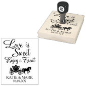Sprookjesachtige Carriage Liefde is zoet Rubberstempel (Gestempeld)