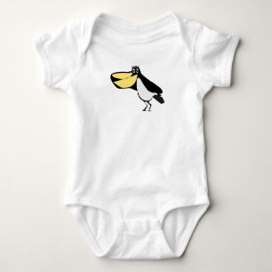 Sprookjesachtige Cartoon Pelikaan Illustratie Baby Romper