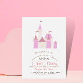 Sprookjesachtige Castel Prinses Eerste Verjaardags Kaart