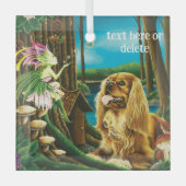Sprookjesachtige Cavalier Spaniel Fee Sprookje Glas Ornament (Voorkant)