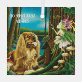 Sprookjesachtige Cavalier Spaniel Fee Sprookje Glas Ornament (Achterkant)
