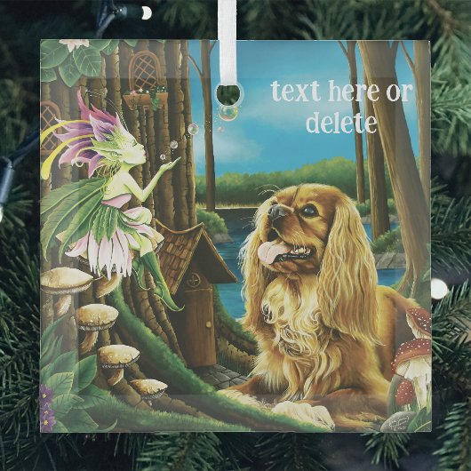 Sprookjesachtige Cavalier Spaniel Fee Sprookje Glas Ornament