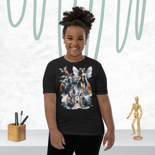 Sprookjesachtige collage t-shirt