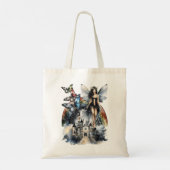 Sprookjesachtige collage tote bag (Achterkant)