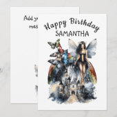 Sprookjesachtige collage Verjaardag Kaart (Voorkant / Achterkant)