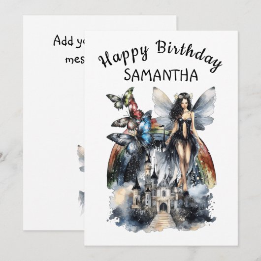 Sprookjesachtige collage Verjaardag Kaart (Voorkant / Achterkant)