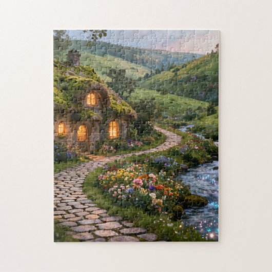 Sprookjesachtige Cottage Tuin Puzzel (Verticaal)