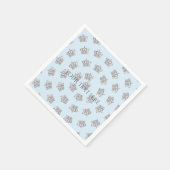 Sprookjesachtige  Crown Blue Party servetten (Hoek)