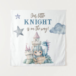 Sprookjesachtige Dragon Blue Knight Baby shower Ac Wandkleed
