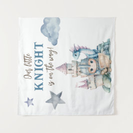 Sprookjesachtige Dragon Blue Knight Baby shower Ac Wandkleed