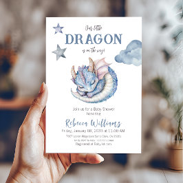 Sprookjesachtige Dromerige Blue Boy Dragon Baby sh Kaart